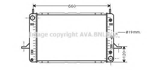 Радіатор, охолодження двигуна AVA QUALITY COOLING FD2120