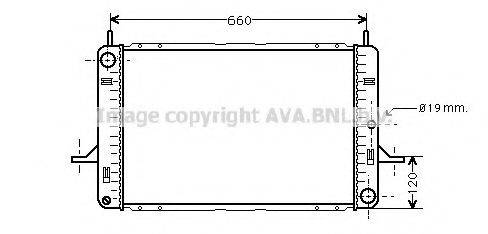 Радіатор, охолодження двигуна AVA QUALITY COOLING FD2122