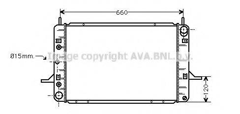 Радіатор, охолодження двигуна AVA QUALITY COOLING FD2124