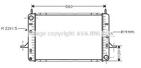 Радіатор, охолодження двигуна AVA QUALITY COOLING FD2140