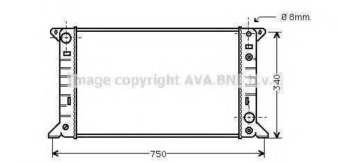 Радіатор, охолодження двигуна AVA QUALITY COOLING FD2141