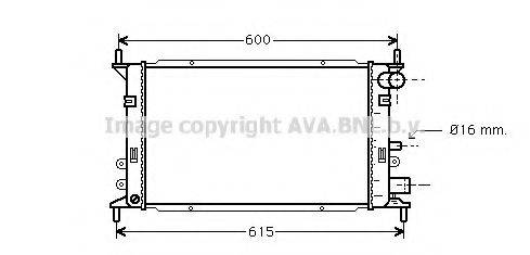 Радіатор, охолодження двигуна AVA QUALITY COOLING FD2148