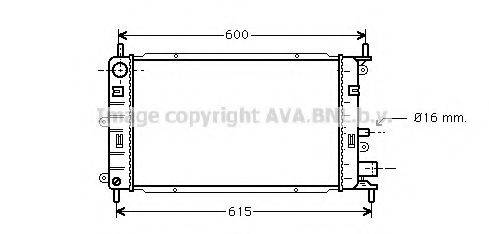 Радіатор, охолодження двигуна AVA QUALITY COOLING FD2149