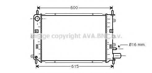 Радіатор, охолодження двигуна AVA QUALITY COOLING FD2152