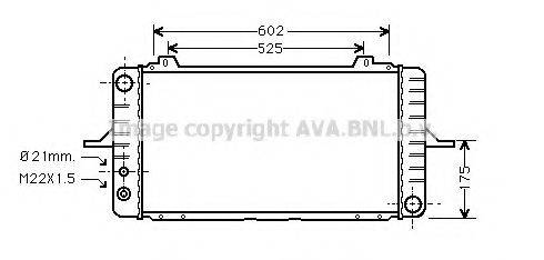 Радіатор, охолодження двигуна AVA QUALITY COOLING FD2157