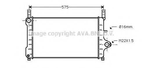 Радіатор, охолодження двигуна AVA QUALITY COOLING FD2172