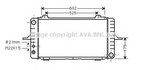 Радіатор, охолодження двигуна AVA QUALITY COOLING FD2189