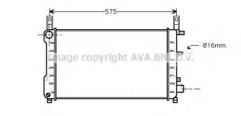 Радіатор, охолодження двигуна AVA QUALITY COOLING FD2198