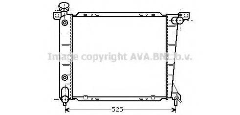 Радіатор, охолодження двигуна AVA QUALITY COOLING FD2199