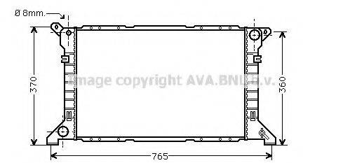 Радіатор, охолодження двигуна AVA QUALITY COOLING FD2202