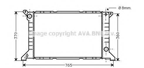 Радіатор, охолодження двигуна AVA QUALITY COOLING FD2203