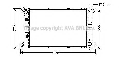 Радіатор, охолодження двигуна AVA QUALITY COOLING FD2204