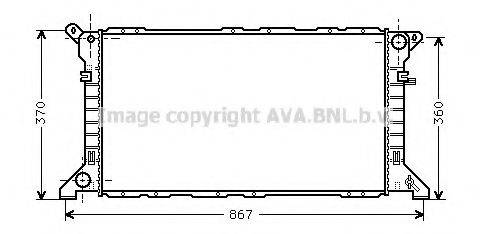 Радіатор, охолодження двигуна AVA QUALITY COOLING FD2205