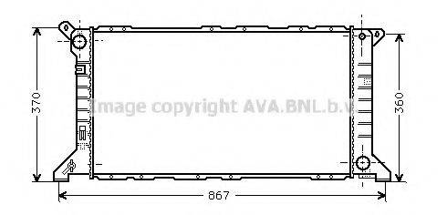 Радіатор, охолодження двигуна AVA QUALITY COOLING FD2206