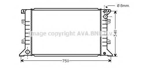 Радіатор, охолодження двигуна AVA QUALITY COOLING FD2209