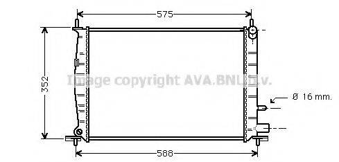 Радіатор, охолодження двигуна AVA QUALITY COOLING FD2220