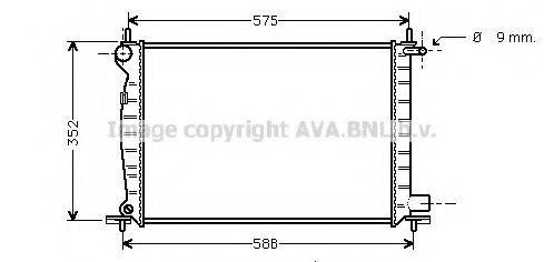 Радіатор, охолодження двигуна AVA QUALITY COOLING FD2224