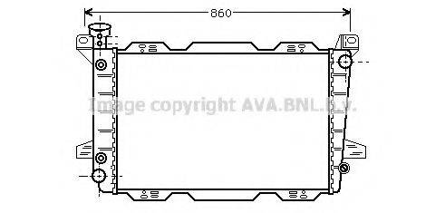 Радіатор, охолодження двигуна AVA QUALITY COOLING FD2254