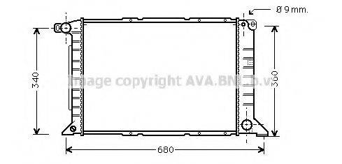 Радіатор, охолодження двигуна AVA QUALITY COOLING FD2261