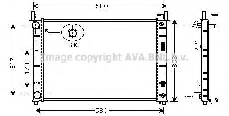 Радіатор, охолодження двигуна AVA QUALITY COOLING FD2324