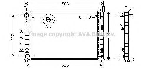 Радіатор, охолодження двигуна AVA QUALITY COOLING FD2326