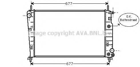 Радіатор, охолодження двигуна AVA QUALITY COOLING FD2344