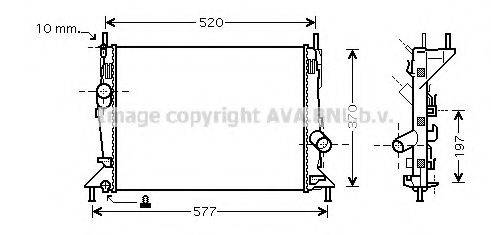 Радіатор, охолодження двигуна AVA QUALITY COOLING FD2368