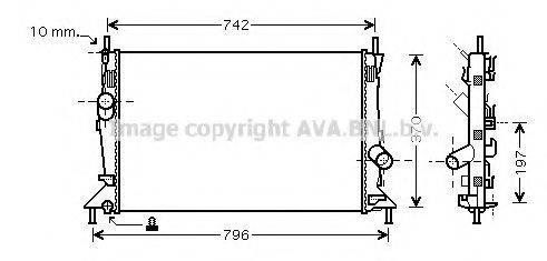 Радіатор, охолодження двигуна AVA QUALITY COOLING FD2369