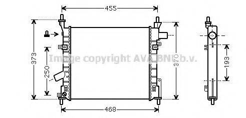 Радіатор, охолодження двигуна AVA QUALITY COOLING FD2372