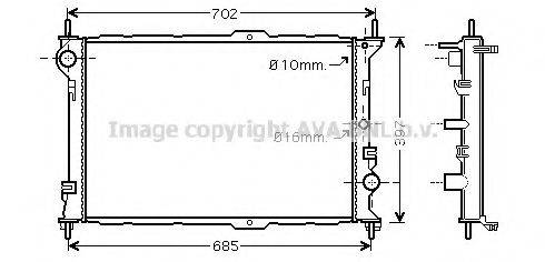 Радіатор, охолодження двигуна AVA QUALITY COOLING FD2381