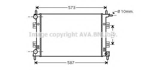 Радіатор, охолодження двигуна AVA QUALITY COOLING FD2399