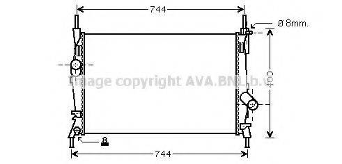 Радіатор, охолодження двигуна AVA QUALITY COOLING FD2403