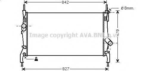 Радіатор, охолодження двигуна AVA QUALITY COOLING FD2405