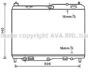 Радіатор, охолодження двигуна AVA QUALITY COOLING FD2441