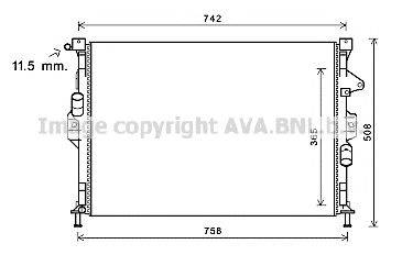 Радіатор, охолодження двигуна AVA QUALITY COOLING FD2581