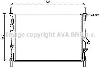 Радіатор, охолодження двигуна AVA QUALITY COOLING FD2589