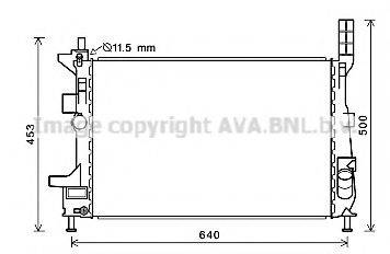 Радіатор, охолодження двигуна AVA QUALITY COOLING FD2602