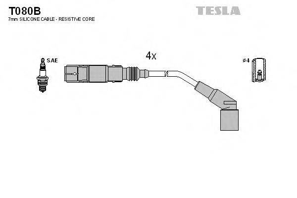 TESLA T080B Комплект дротів запалення
