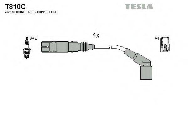 TESLA T810C Комплект дротів запалення