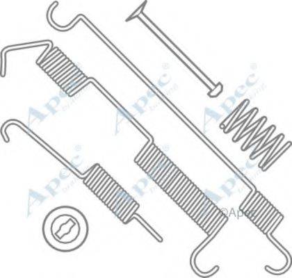 Комплектуючі, гальмівна колодка APEC BRAKING KIT754