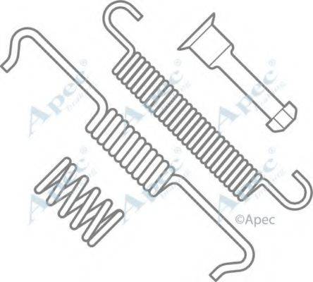 Комплектуючі, гальмівна колодка APEC BRAKING KIT999