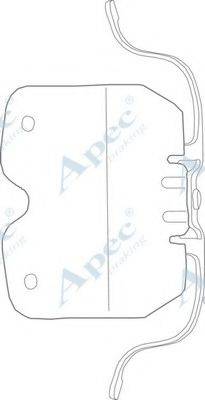 Комплектуючі, гальмівні колодки APEC BRAKING KIT1122