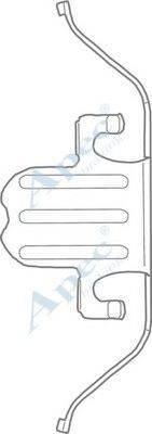 Комплектуючі, гальмівні колодки APEC BRAKING KIT1144