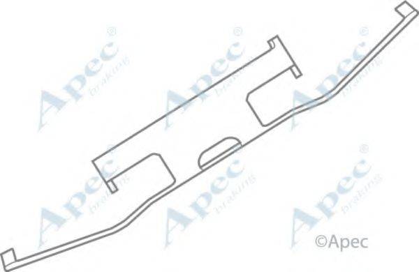 Комплектуючі, гальмівні колодки APEC BRAKING KIT521