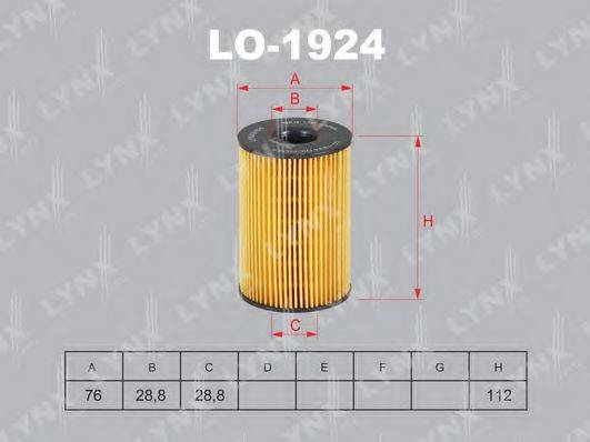 LYNXAUTO LO1924 Масляний фільтр