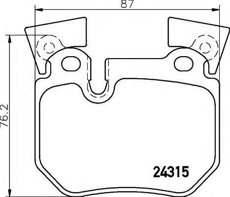 HELLA PAGID 8DB355012551 Комплект гальмівних колодок, дискове гальмо